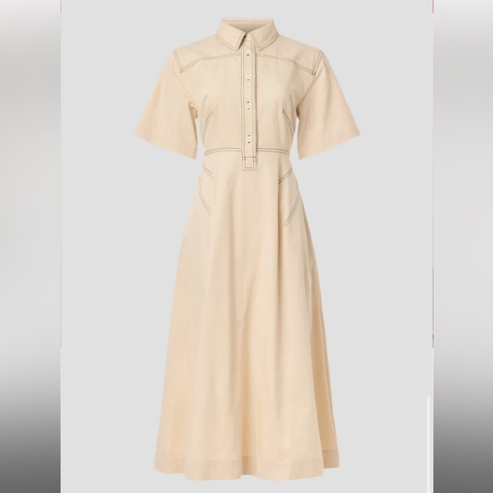 Rosetta Getty size 4 bone shirtdress
